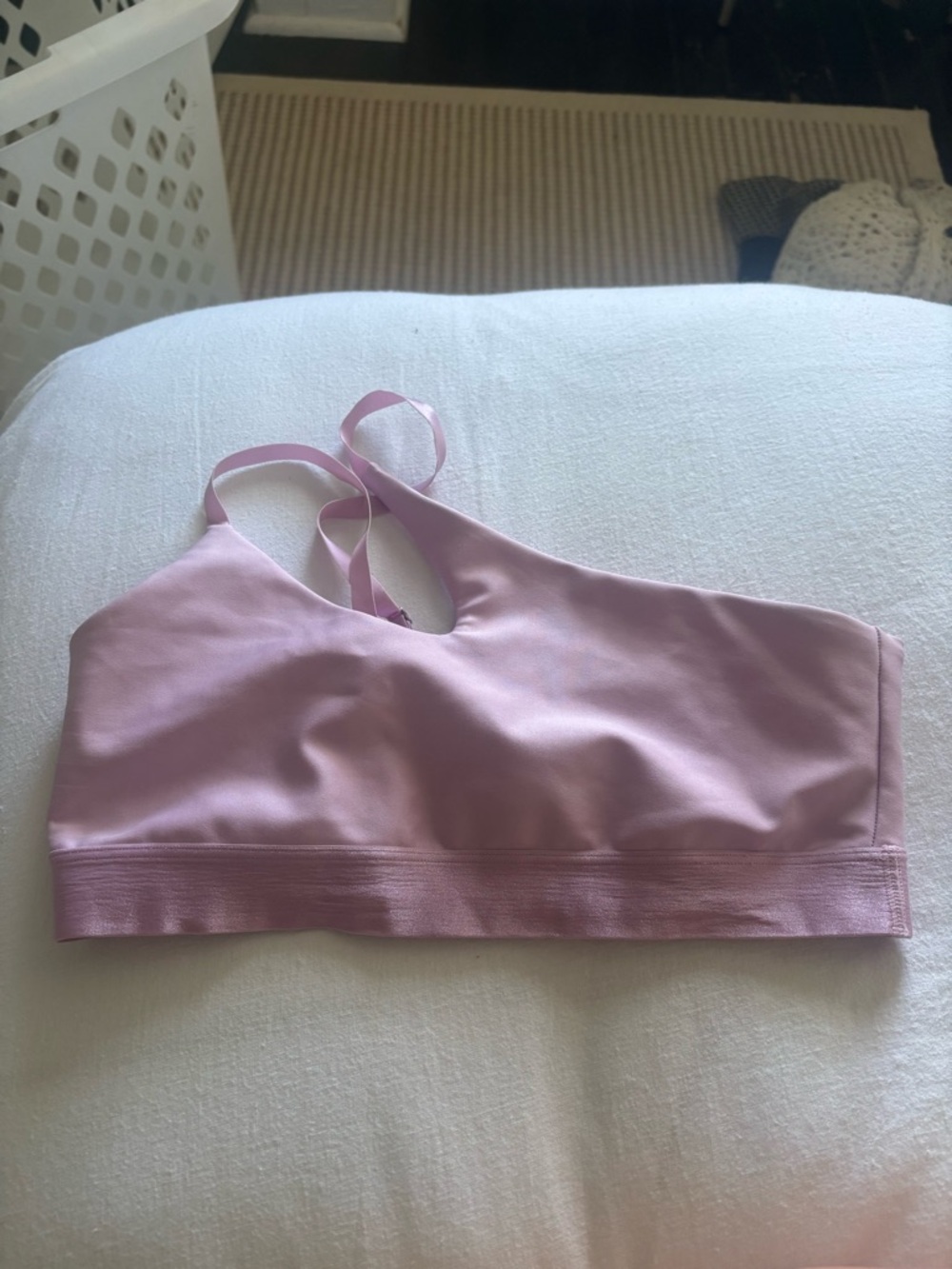 ALO Yoga Light Pink Seamless Sports Bralette
